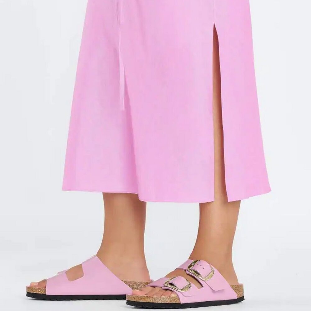 NEW! BIRKENSTOCKS ARIZONA BIG BUCKLE FONDANT PINK LEATHER SANDALS WOMENS 37 6 N - Picture 4 of 13